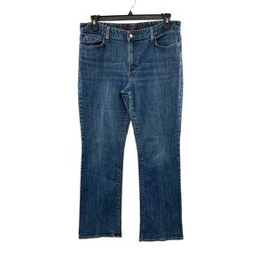 Eddie Bauer Jeans Womens 14R Blue Straight Fit Stretch Cotton Denim Used